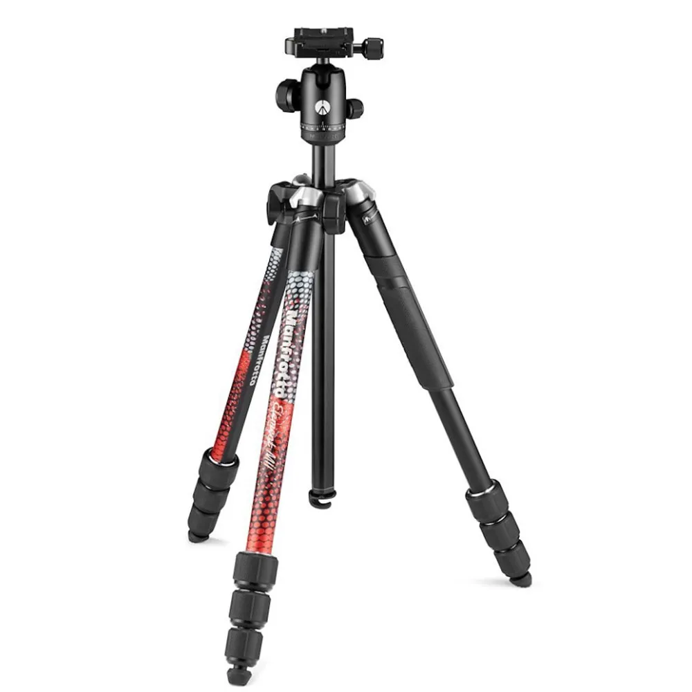 نقد و بررسی سه پایه دوربین مانفروتو Manfrotto MKELMII4RD-BH Element MII Aluminium Red