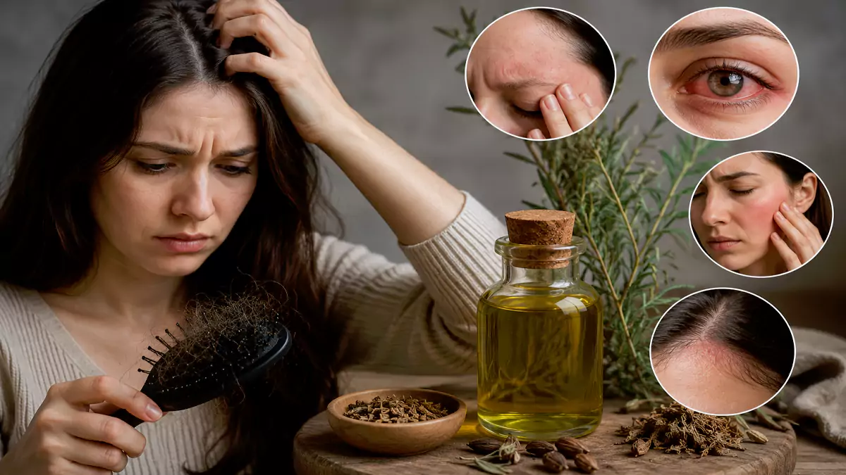 عوارض روغن کندش برای مو